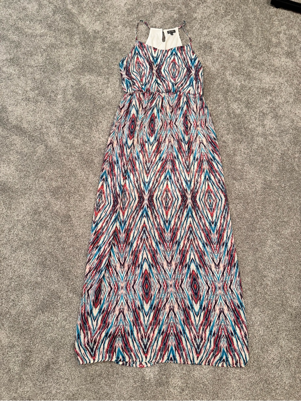 Sleeveless Multicolor Printed Maxi Dress